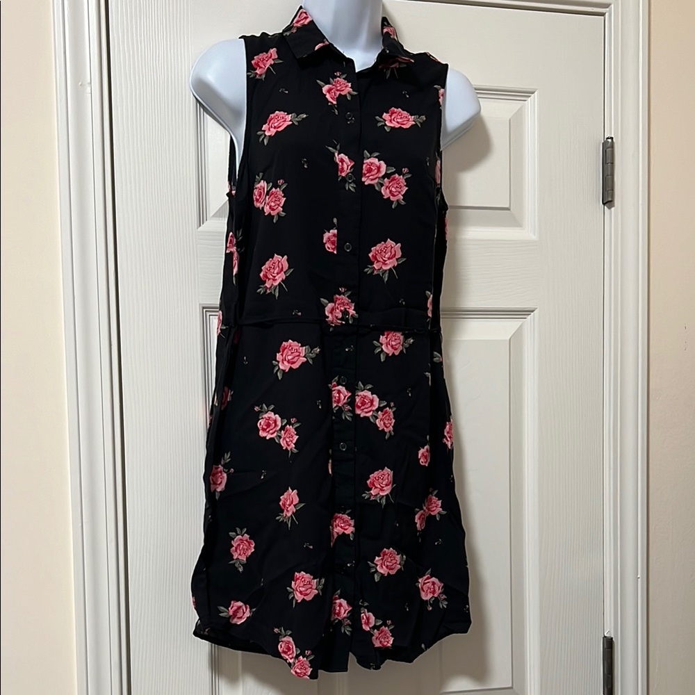 H&M Floral Sleeveless Button-Up Dress (EUC)